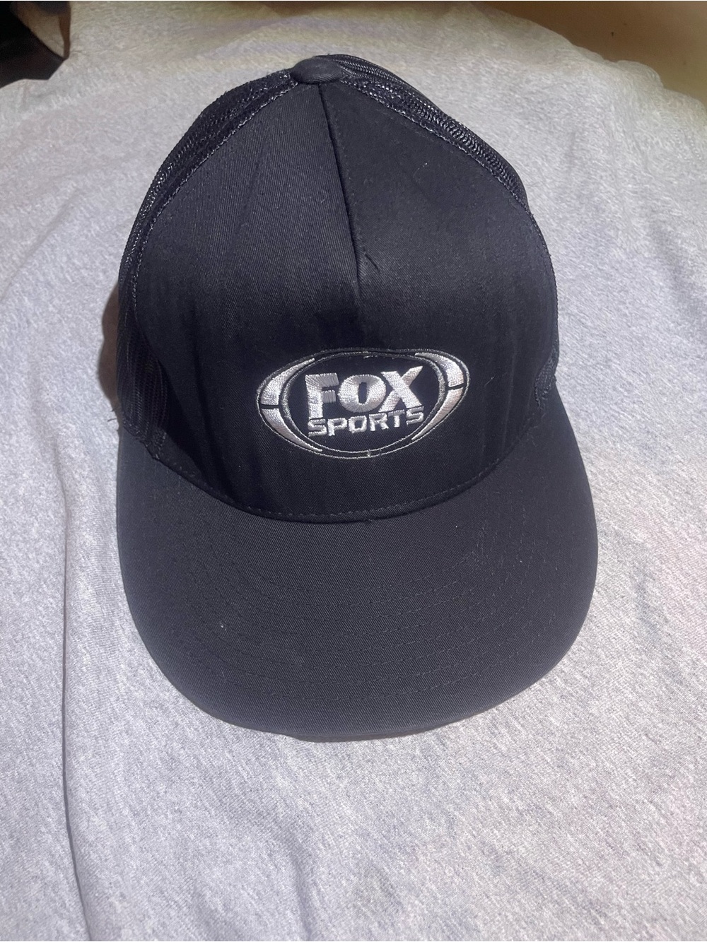 Sport-Tek Black Fox Sports Mesh-Back Cap